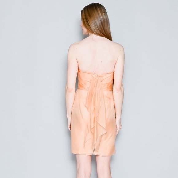 RICHARD TYLER COUTURE Vintage Runway Peach Organza Strapless Mini Dress … - Picture 6 of 16